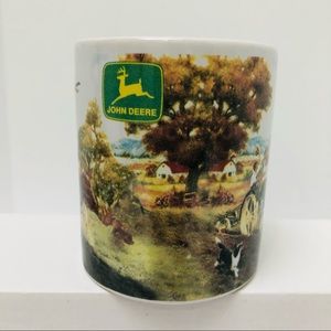 John Deere coffee cup mug with tractor and dog Great Father’s Day Gift